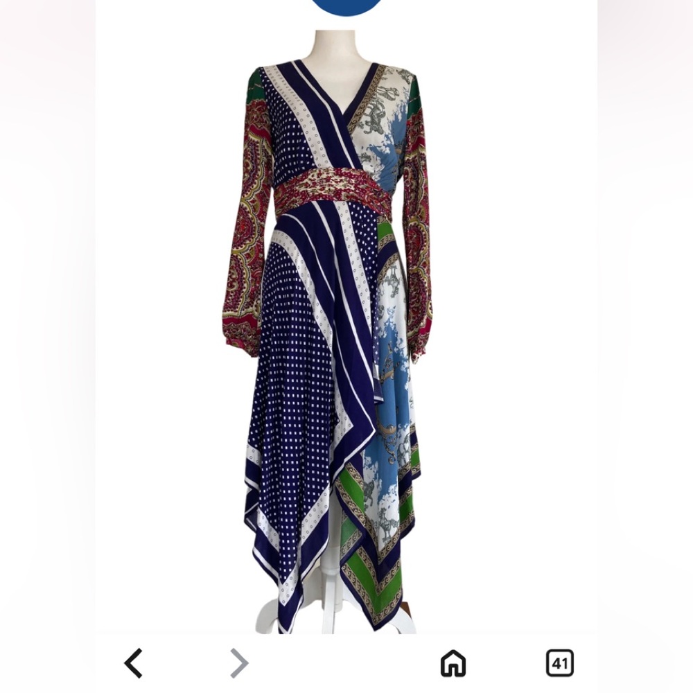 Size 8 classic handkerchief, hemmed dress, Anthropologie